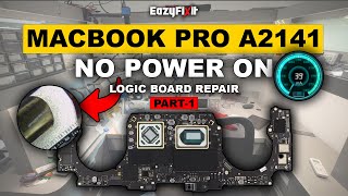 MacBook Pro 16 Inch A2141 Not Powering on Nand Chips Short Dead Logic Board Repair [upl. by Ymar700]