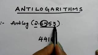 Easy way to find Antilogarithms [upl. by Aynor658]