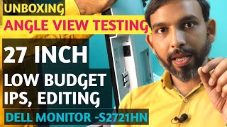 Dell Monitor 27 Inch Full HD IPS Panel Testing  Good For Beginner Video Editor  Model S2721HN [upl. by Cired]