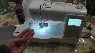 Brother Embroidery Machine SE600 Touch Panel Switches Functions [upl. by Matejka]