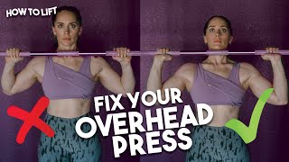 FIX YOUR OVERHEAD PRESS 🏋🏻‍♀️ OHP Full Tutorial 💪🏻 How to Lift [upl. by Yve]