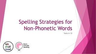 Tools in 10 Strategies for Spelling Phonetic amp Non phonetic Words [upl. by Akinas782]