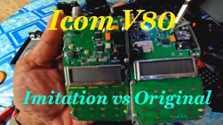 Comparison of ICOM V80 Original VS Imitation kuyatwinsir icom v80 [upl. by Iret609]