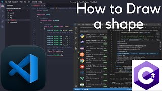 How to draw a shape in C vscode  NTD beginner part1 [upl. by Esidnac]