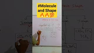 Molecule and their shape TetrahedronPyramidal Angular Linear organic chemistry neet shorts [upl. by Geis]