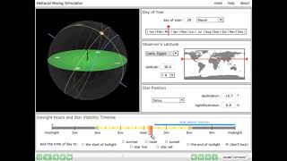 Heliacal Rising Simulation Usage Training Video [upl. by Enilraep]