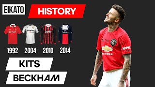 The Evolution of David Beckham Football Kits  All David Beckham Career Jerseys wore in History 2022 [upl. by Dex468]