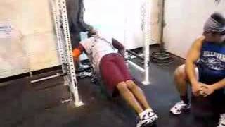 DeFrancosTrainingcom  CrisCross chain pushups [upl. by Lilla]