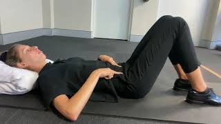 Transversus Abdominis activation in crook lying [upl. by Clare426]