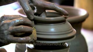 Making an earthen pot  pottery in India [upl. by Annahsal]