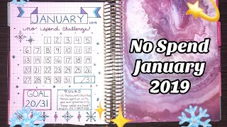 Hoarders Heart No Spend January Challenge 2019 My Bullet Journal Entry [upl. by Annaynek183]