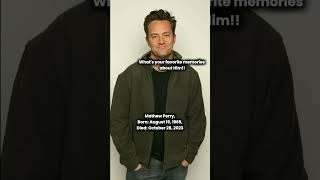 Remembering Mathew Perry The Beloved Actor and Comedian rip mathewperry legend tribute legacy [upl. by Dusa423]