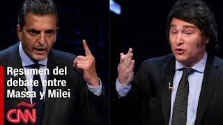 Resumen del debate presidencial en Argentina entre Sergio Massa y Javier Milei [upl. by Saideman]