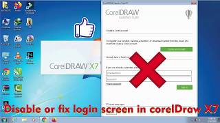 How to remove Disable or fix login screen or Email verification in CorelDraw X7  Solved  Fix [upl. by Eiramave]