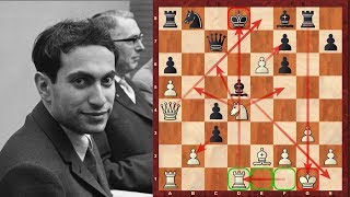 Mikhail Tals megacomplex Chess game against Dieter Keller played at the 1959 Zurich tournament [upl. by Aedrahs]