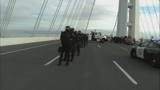 Protesters block traffic on California bridge amid APEC [upl. by Petua]