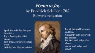 Friedrich Schiller Hymn to Joy 1785 [upl. by Damas]