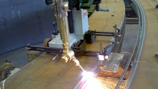 Flame Cutting Automation  Oxy Fuel Cutting  Inside amp Outside Radius [upl. by Arretahs564]