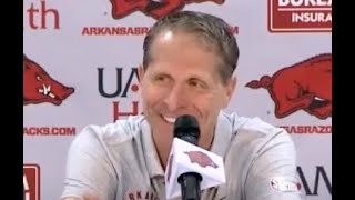 Eric Musselman Postgame  Arkansas 88 Missouri 73 [upl. by Sisi520]