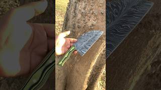 Damascus steel handmade feather pattern clover ￼knife with beautiful design [upl. by Osber]