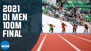 Mens 100m  2021 NCAA track and field championship [upl. by Annaynek]