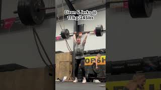 Clean amp Jerks  111kg245lbs weightlifting weightlifter olympicweightlifting crossfit [upl. by Francoise]