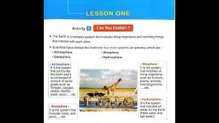 Grade 5 Lesson1 Concept1 P1 quotAtmosphereGeosphereBiosphereHydrospherequotالدرس الاول سنة خامسة ترم 2 [upl. by Ackerley]