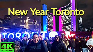 【4K】TORONTO CANADA NEW YEARS COUNTDOWN  NEW YEAR CELEBRATION TORONTO [upl. by Phare468]