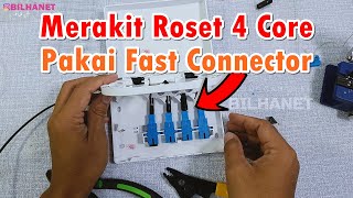 Cara Membuat ODP Roset 4 Core dengan Kabel FO 4c3s dan Fast Connector Biasa [upl. by Odlauso]