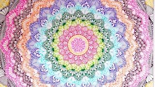 Full page colorful mandala art  Art Therapy [upl. by Spratt103]