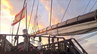 Galeón Andalucía navegando de Santander a Avilés [upl. by Millburn]