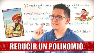 2 Reducción de un polinomio que contenga términos semejantes Ejercicios del 6 al 10 [upl. by Haliak]