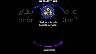 Mente Activa Quiz Cultura General juegosdequiz quizculturageneral [upl. by Mallon382]