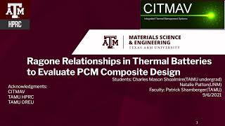 Ragone Relationships in Thermal Batteries to Evaluate Phase Change Material Composite Design [upl. by Alahsal792]