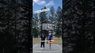 Husband amp Wife Basketball Trickshot Who made more shots trickshot basketball husbandwife shorts [upl. by Yebba]