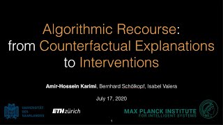 Teaser Algorithmic Recourse from Counterfactual Explanations to Interventions [upl. by Ecilef]