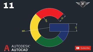 Autocad 2d Practice Drawing 11  AutoCAD tutorial for beginners akd autocad design [upl. by Legnalos]