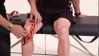 Rocktape application for knee pain [upl. by Eladnyl]