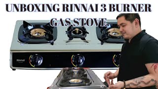 UNBOXING RINNAI 3 BURNER GAS STOVE Rinnai stove [upl. by Shannen236]