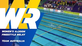 NEW WORLD RECORD Womens 4x200 Freestyle Relay [upl. by Hite]