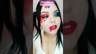 Maquillaje de HARLEY QUIIN ❤️💙 makeup halloween harleyquinn [upl. by Gracia]