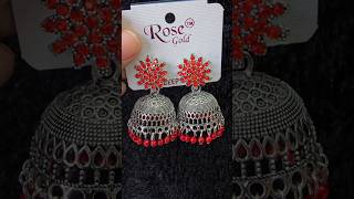 Oxidized Jhumkas of Rs 95 WhatsApp 9447352493 to order [upl. by Ahsenit]