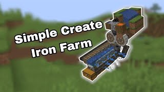 Simple iron farm with create mod  Minecraft 1192 [upl. by Nnylear]