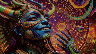 Progressive Psytrance  Electric Samurai  Hallucinations mix 2024 AI Psychedelic Graphic Visuals [upl. by Keverne]