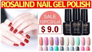 ROSALIND Gel Nail Polish  SoakOff UV LED Longlasting Nail For manicure gel varnish [upl. by Durgy]