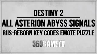 Destiny 2 All Asterion Abyss Signal Buff Locations Guide  Tutorial  RiisReborn Key Codes Puzzle [upl. by Amal639]