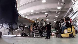 Boeing 757 Engine Removal [upl. by Greerson]