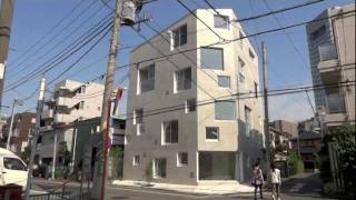 新建築2011年8月号「用賀十字路の集合住宅」若松均建築設計事務所 [upl. by Jsandye]