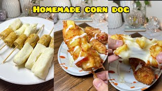 Easiest Homemade Korean Corn Dog Recipe  Cheese Corn Dog  Chicken Sausage Recipe [upl. by Notsgnik]