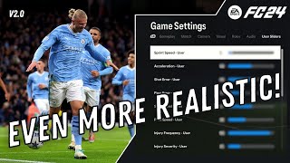 UPDATED SLIDER SET  REALISTIC EA FC 24 CAREER MODE SLIDERS V20 [upl. by Wiskind]